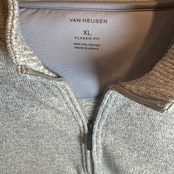 Van Heusen Men’s XL Quarter Zip Y2K Inspired Grampcore sweater - Picture 3 of 6